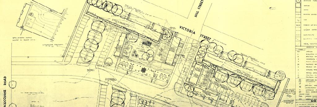 Details of the tree plantings and landscaping in the low-rise part of Debney’s Estate. PROV, VPRS 1808/P0, Unit 60, File D7 Debney Meadows Estate – Part 3, Drawing no. 10781/L.